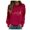 Wine, variant on Tanghaowl Women's Sweatshirts Daily Home Outdoor Workout Long Sleeve O Neck T Shirt Top Solid Sweatshirt Streetwear XL