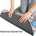 thumbnail image 3 of Cute Unicorn Rainbow Cloud Pattern Hot Yoga Mat Towel Non Slip for Hot Yoga - Quick-Drying Yoga Mat Cover with 4 Corner Pockets with Travel Bag - Hot Yoga Towel Non Slip 70"x26", 3 of 6