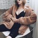 thumbnail image 5 of Abrigo cálido de piel sintética para mujer, chaqueta de invierno de gran tamaño con cuello vuelto, prendas de vestir exteriores Fridja  BV0+3141, 5 of 9