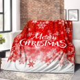 thumbnail image 4 of Merry Christmas Throw Blanket White Snowflake Flannel Blanket Red Christmas Blanket for Kids Boys Girls Xmas Room Decorative Christmas New Year Gift Blanket (Blanket Xmas3033-60 x50), 4 of 5