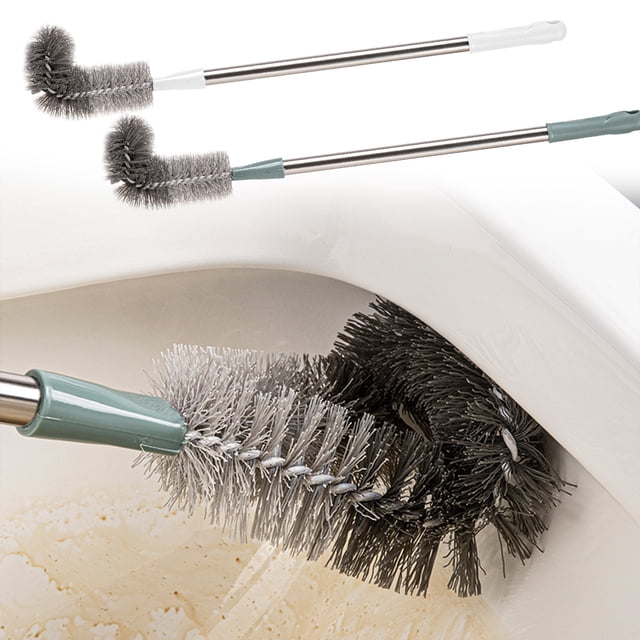 XWSHYW General Cepillo de Baño con Cerdas de Plástico, Kit de Cepillo para Cuenco de Limpieza de Baño, Cepillo Limpiador de Inodoro Moderno y Compacto, Cerdas de Mango Largo para Baño