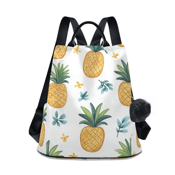 FORMRS Women's Travel Backpack Purse Anti-Theft Hidden Pockets Casual Shoulder Bag, Pineapple