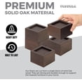 thumbnail image 4 of Bed Risers (Set of 8) Furniture Risers Lifts Height 2", Oak Solid Wooden Risers for Bed, Furniture, Table, Sofa, Chair Risers with Non-Slip Recessed Hole (8pcs-2" Hight-Walnut Color), 4 of 7