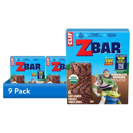 (9 pack) Zbar Chocolate Brownie Soft-Baked Energy Snack Bars Organic Granola Bars Snacks for Kids 6ct