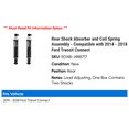 thumbnail image 2 of Rear Shock Absorber and Coil Spring Assembly - Compatible with 2014 - 2018 Ford Transit Connect 2015 2016 2017, 2 of 2