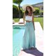 thumbnail image 5 of Pantalones Anchos de Pierna para Mujer, Pantalones Palazzo Florales Fluidos para Mujer, Pantalones Casuales de Verano de Cintura Alta. Estampado Azul S, 5 of 7