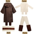 thumbnail image 7 of CHOYURME CHONYURM Knight Costume for Kids Halloween Cosplay Tunic Hooded Cape Sci-fi Film Classic Robe Outfit 3-14 Years, 7 of 7