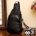 thumbnail image 4 of ibiyuan Crossbody Sling Backpack Retro Large Capacity Zipper Messenger Bag for Women, Fashion Solid Pattern Practical Daily Shoulder Crossbody Bag, 4 of 6
