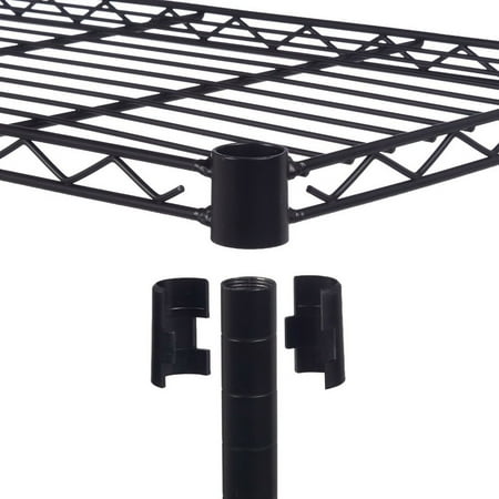 

OTVIAP 5-Layer Plastic Coated Iron Shelf 180*90*35 Black
