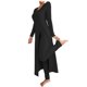 thumbnail image 2 of Pincandy Women's Solid Color Pajama Set - Crew Neck Long Sleeve Top & Pants, Casual & Comfortable for Homewear, 2 of 6