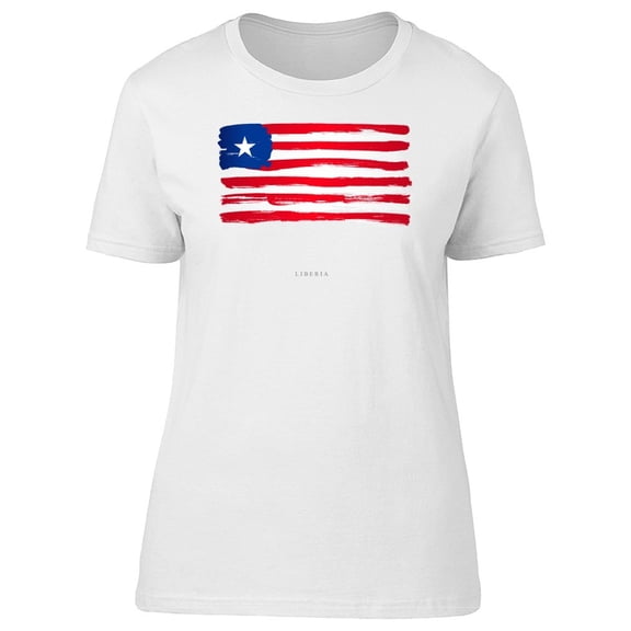 Grunge Watercolor Liberia Flag Tee Men's -Image by Shutterstock