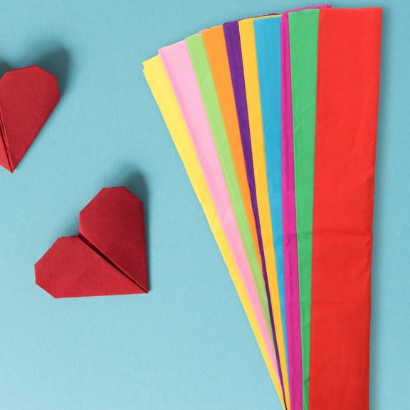 Baluue 2 Packs of Crepe Paper for Flower Making in Assorted Color Craft Making Outdoor Party