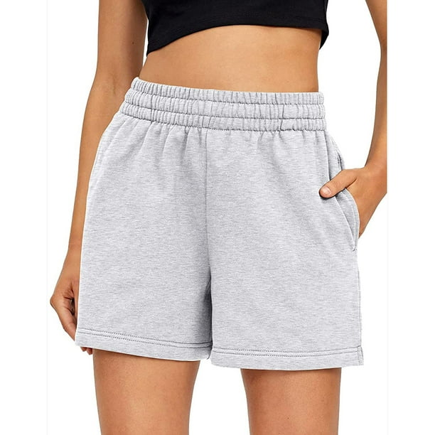 Womens Shorts Casual Summer Drawstring Comfy Sweat Shorts Elastic