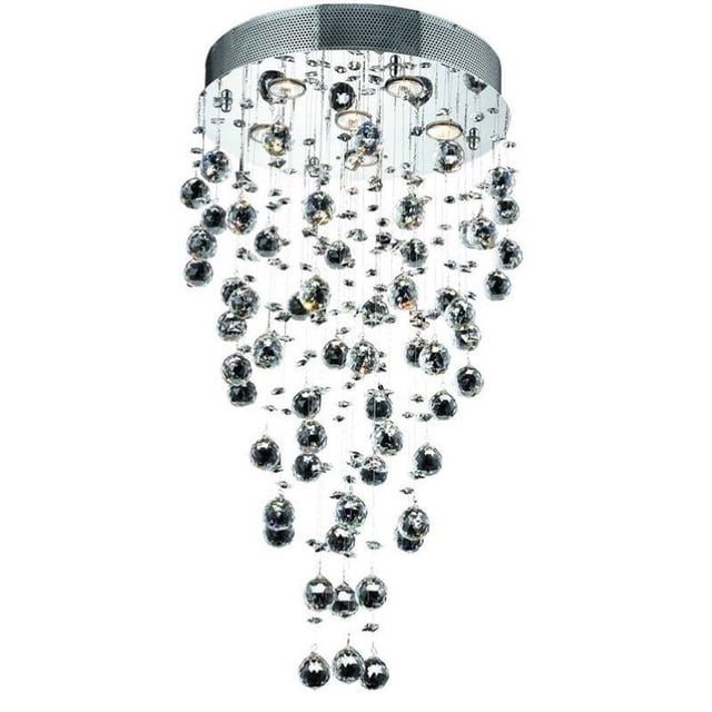 Elegant Lighting Galaxy 18" 6 Light Elements Crystal Chandelier