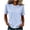 Light Blue, variant on Admvng Women's Striped T-Shirt Crew Neck Short Sleeve Casual Solid Basic Tee Tops