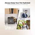 thumbnail image 6 of Penthouse Paws Smart Pet Water Fountain, Ultra Quiet Pump, 5 Stage Filtration, Whisker Friendly Bowl, BPA Free, 2.2 L, Black, For Cat and Dog, 6 of 8