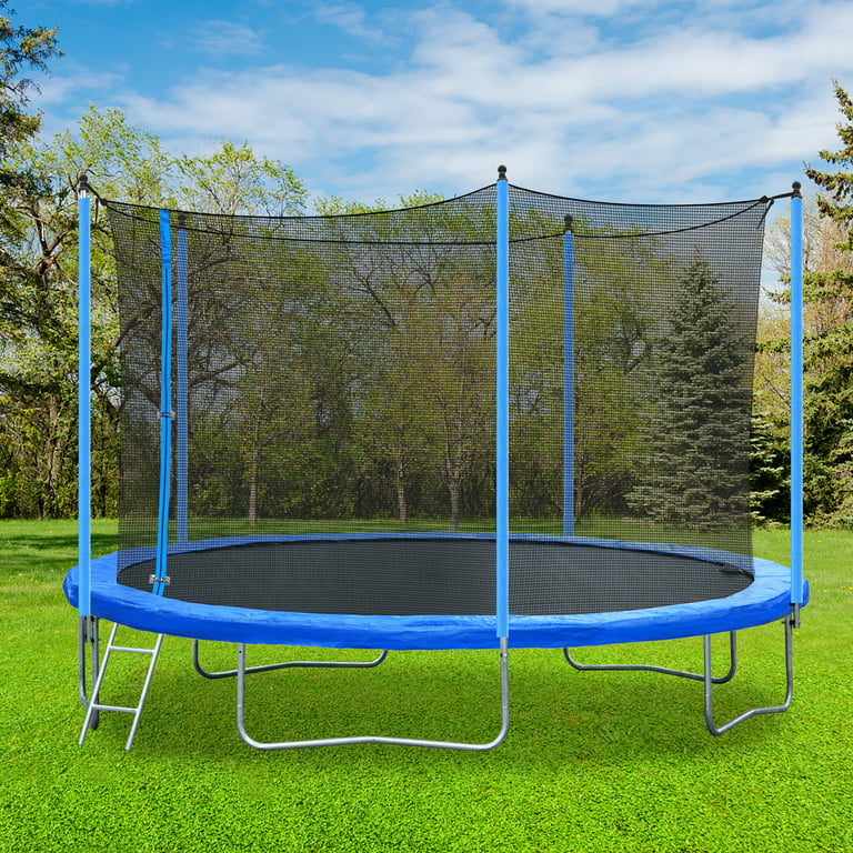 Sommetider kun tommelfinger 12FT Kids Trampoline with Enclosure and Non-slip Ladder, Backyard Patio  Family Outdoor Recreational Trampoline, Including All Accessories -  Walmart.com