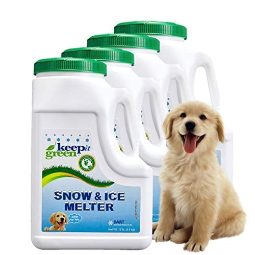 KEEP IT GREEN Pet Safe Ice Melt 12 Pound Jug 4 Pack Nontoxic Child