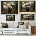 thumbnail image 4 of Designart "The Majestic Brown Moose in Its Element" Animals Floater Framed Canvas Art Print, 4 of 7