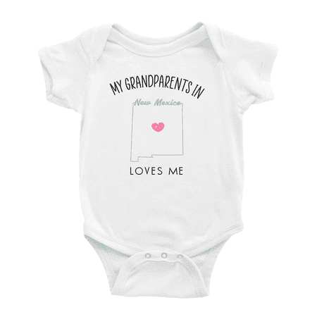 

My Grandparents In New Mexico Loves Me Baby Bodysuits Unisex 18-24 Months