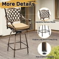 thumbnail image 2 of Ktaxon 2Pcs Outdoor Swivel Bar Stools, Weather Resistant Patio Bar Height Chairs, Cast Aluminum  Bar Dining Seatings for Pool Deck Balcony (Grid Back), 2 of 11