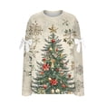 thumbnail image 5 of Women's Oversized Christmas Sweatshirts Graphic Funny Long Sleeve Crew Neck Pullover Xmas Tree Holiday Tops, 5 of 6
