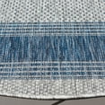 thumbnail image 3 of SAFAVIEH Courtyard Paul Striped Indoor/Outdoor Area Rug, Grey/Navy, 6'7" x 6'7" Round, 3 of 12