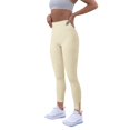 thumbnail image 3 of Women's High Waist Yoga Pants 4 Way Stretch Split Leg Design Leggings, 3 of 8