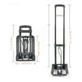 thumbnail image 2 of Liquidation! Delayuji Chariot à Main Pliant à Roues Universelles, Robuste, 4 Roues, Construction Solide, Chariot Utilitaire pour Bagages, Léger, Compact, Portable, Pliable pour Bagages, Taille Unique, Noir, 2 of 7