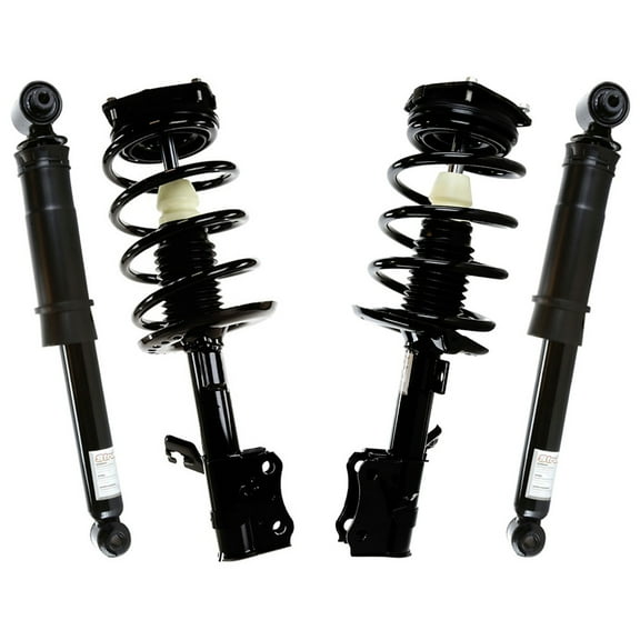 AutoShack Front and Rear Complete Strut & Coil Spring Assemblies & Shock Absorbers - Driver and Passenger Side for Nissan, Sentra 2007-2012, FWD L4 2.0L 2.5L