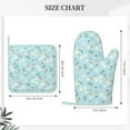 thumbnail image 3 of Sikiie Bee Flower Oven Mitts and Pot Holders Set, Kitchen Oven Glove High Heat Resistant with Non-Slip Silicone Surface for Cooking, 3 of 7