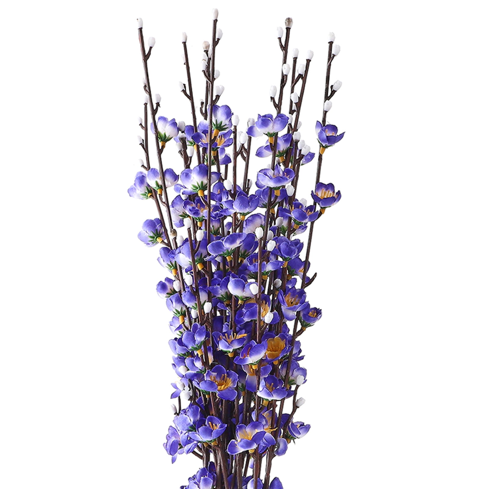 huntermoon Artificial Flower Branch Floral Décor 56cm Plum Red Durable