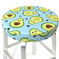 thumbnail image 3 of Kll Avocado And Hearts Round Bar Chair Cushion Cover 13 Inch,Bar Stool Protector With Elastic, Soft Washable, 3 of 7