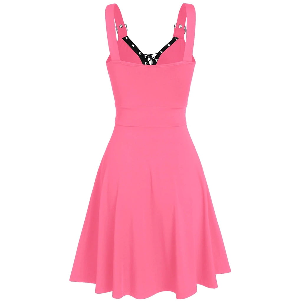 chinese dress ladies Rent Topshop V Neck Lace Insert Midi Dress In Pink And Orange
