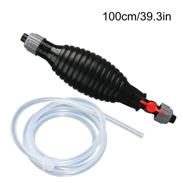 EGNMCR Multifunctional Suction Pump Manual Delivery Pump Portable Siphon Pump Suitable For Gas Gasoline And Other Fluids Without Clamp Red Rotary Valves A chopper
