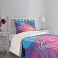 thumbnail image 3 of Ambesonne Hamsa Quilted Bedspread Set 2 Pcs, Watercolor Gentle Swirls, Twin Size, Multicolor, 3 of 5