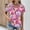 Pink, variant on ALLLIST Spring Tops for Women 2024 Pink Button Short Sleeve Floral V-Neck T-Shirts Womens Shirts Under $5 M