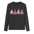 thumbnail image 5 of Oalirro Pink Christmas Tree Top for Women T-Shirts Long Sleeve Holiday Tee Xmas Gift Shirt, 5 of 5