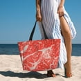 thumbnail image 6 of Xecao Beef Steaks for versatile beach bag for women includes zipper pockets and waterproof material, ideal for vacations and adventures., 6 of 7
