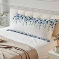 thumbnail image 4 of Blue Roses Body Pillow Covers 20"x60", Spring Floral Elegant Pastoral Flowers Botanical Soft Brushed Microfiber Breathable Throw Pillow Covers, Pillowcase with Zipper for Couch Sofa Bedroom, 4 of 9