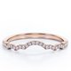 thumbnail image 1 of JeenMata Alianza de Boda Curvada con Forma de Nube de Diamantes de Talla Redonda de 0,15 TCW y Pavé Festoneado en Oro Rosa de 10 K, 1 of 6