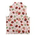 thumbnail image 5 of Uorisanigo Toddler Girls Boys Fleece Vest Red Ladybug Strawberry Sleeveless Full-Zip Jacket Soft and Comfortable Stand Up Collar Outwear Fashion Fall Winter Clothes Outwear, 5 of 7