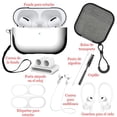 thumbnail image 2 of Funda Alto Brillo y Kit Accesorios Gadget Collection Mx Para airpods Pro 9 Piezas Blanco GC-FABKAAP, 2 of 10