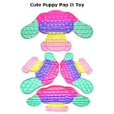Jumbo Rainbow popit Cute Puppy Dog Pop Game Board Large Size 13.5x8 inch Bubble Push Toy anti