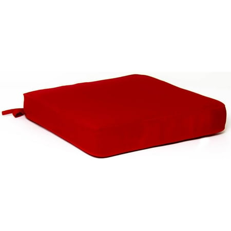 Sunbrella Replacement Cushions Sunbrella Canvas Jockey Red Extra Large Outdoor Replacement Seat Cushion W/ Knife Edge By BBQGuys ()
