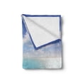 thumbnail image 2 of Summer Soft Flannel Fleece Throw Blanket, Wooden Deck on Charm Lake Holiday Europe Coast Tranquil Sea View, Cozy Plush for Indoor and Outdoor Use, 50" x 70", Violet Blue Turquoise, by Ambesonne, 2 of 6