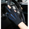 thumbnail image 4 of Guantes de ciclismo transpirables de medio dedo con acolchado de gel SBR de 5 mm para absorción de impactos, agarre antideslizante, ideales para ciclismo de montaña y aventuras al aire libre, 4 of 6