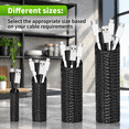 Black 3/8" 25ft Braided Split Wire Loom Cable Sleeve for Cord ...