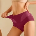 thumbnail image 6 of Qingpeng Women High Waist Mesh Briefs Breathable Solid Color Panties Comfort Underwear Size M-XXL, 6 of 7