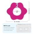 thumbnail image 6 of Bingfone Darkmagenta Soft Bibs For Baby Boy Girl 360 Rotate Petal Absorbent Bibs Washable For Drooling Teething, 6 of 9
